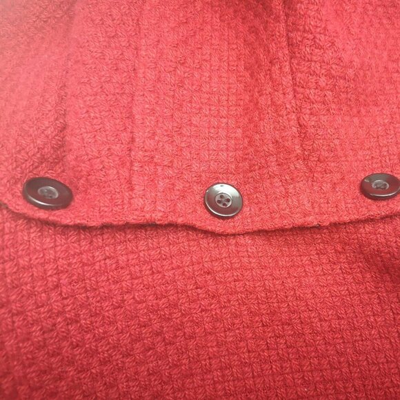 RW&CO. Ladies Size XS Red Lined Button Front Removable Hood Jacket - Picture 8 of 11